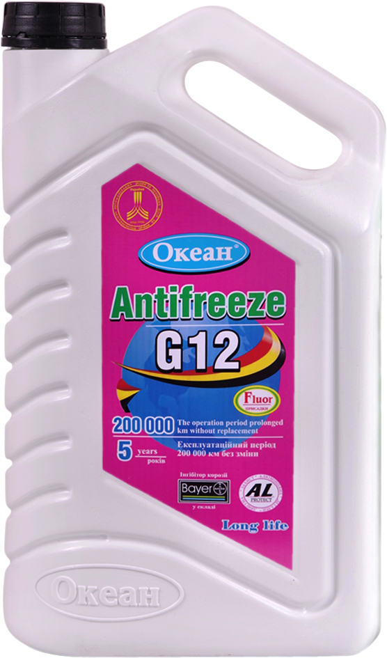 Охолоджувальна рідина ОКЕАН G12, готова, червоний, -40°С, 5 л (OAOG12.5)